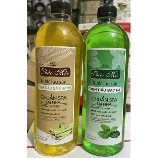 COMBO 4 CHAI NƯỚC LAU SÀN TINH DẦU SẢ CHANH - BẠC HÀ