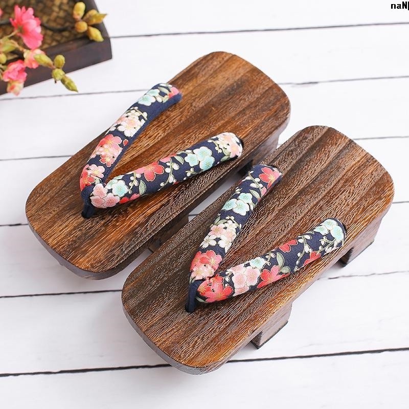 Hai răng _ Nữ Clogs Nhật Bản?Dép Gỗ Gót Cao Phong Cách Mới 2019 Cho Cặp Đôi