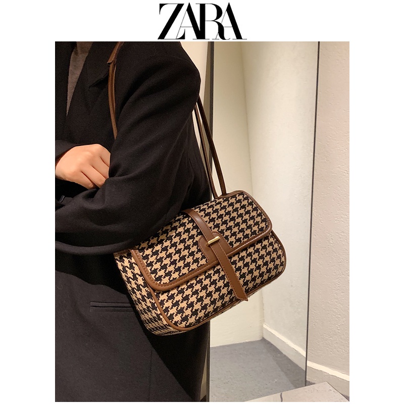 Túi Xách Đeo Vai Zara Cỡ Lớn Phong Cách Retro Thời Trang Thu Đông