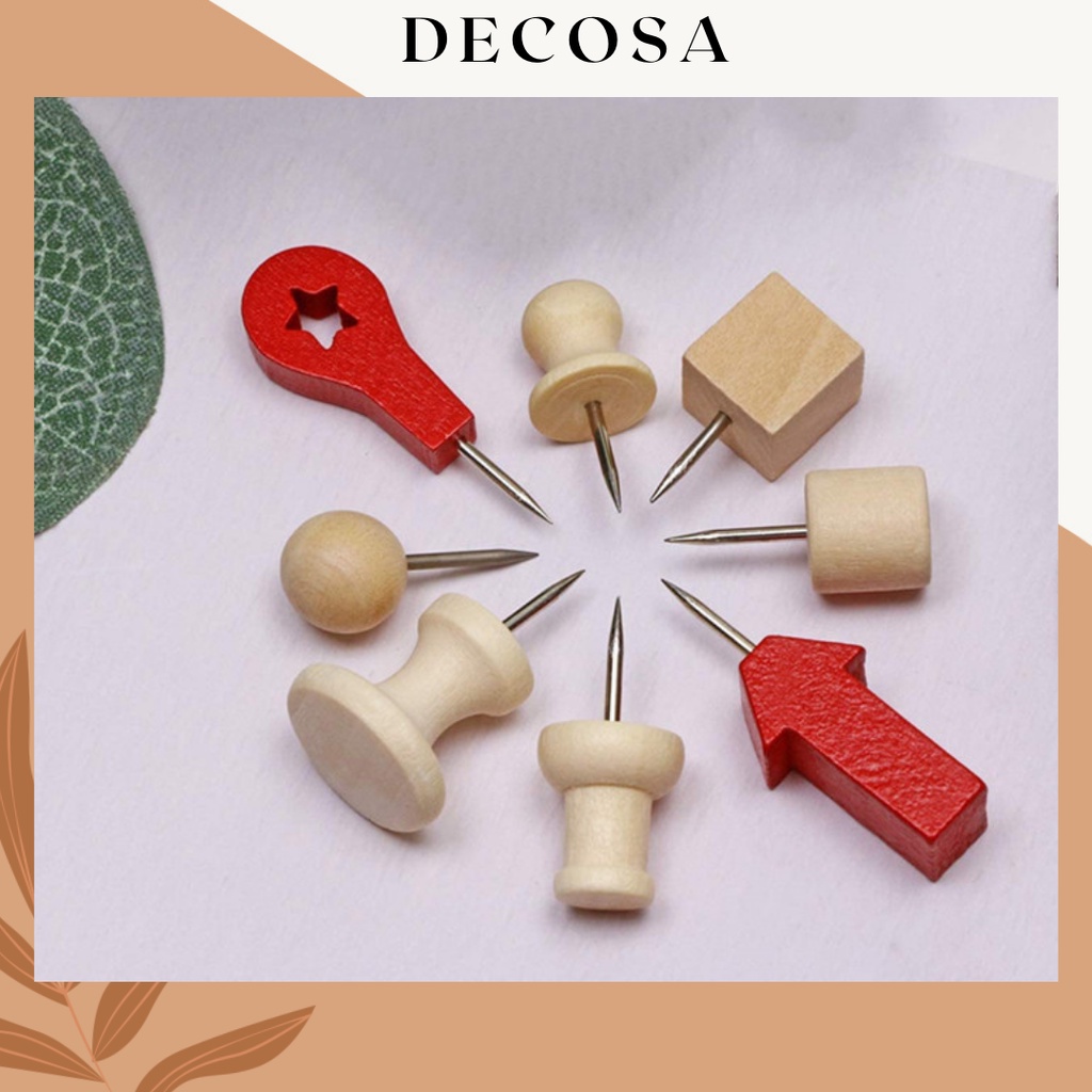 Đinh ghim gỗ gắn bảng nỉ bảng bần nhiều mẫu mã DECOSA