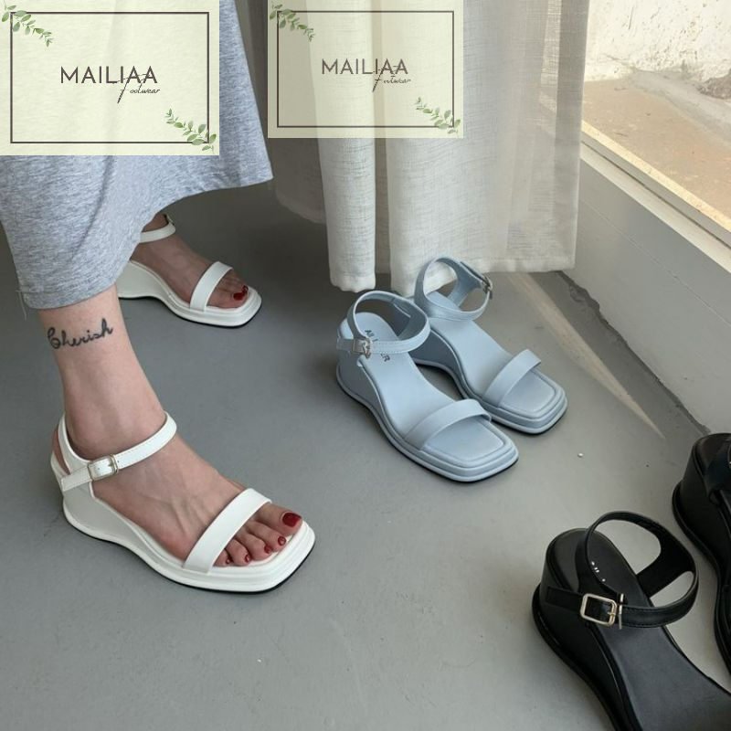 Sandal nữ đế xuồng 7 phân MAILIAA quai ngang đi chơi, đi tiệc cưới