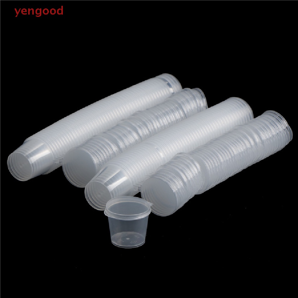 Set 100 Hộp Nhựa Nhỏ Trong Suốt Dùng Một Lần Đựng Nước Sốt / Thực Phẩm