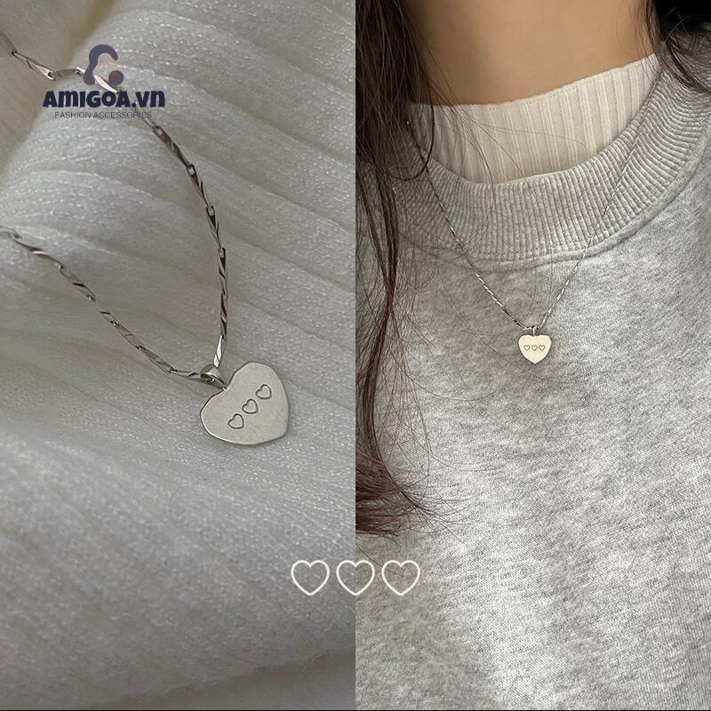 ✨✨Vòng cổ Thiết Kế Mặt Trái Tim Đơn Giản Thời Trang Cho Nữ