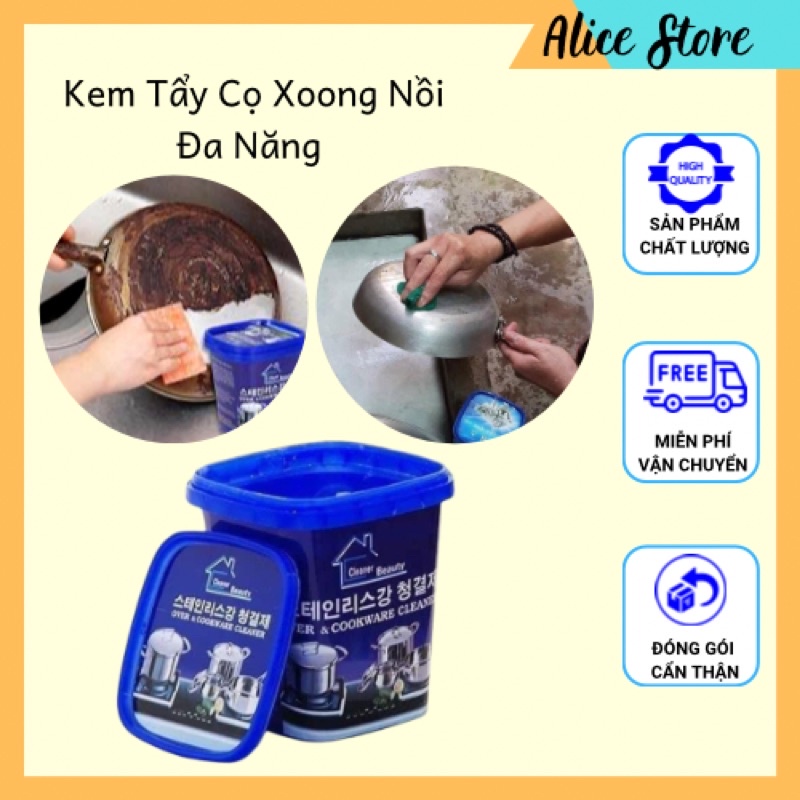 Kem Tẩy Cọ Xoong, Nồi, Chảo, Đồ Inox Đa Năng Hủ 500gr