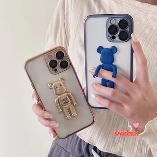 Ốp Điện Thoại Mềm Trong Suốt In Hình Gấu Kaws Sang Trọng Cho iPhone 12 Mini 11 Pro Max X XR XS Max