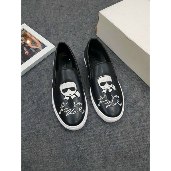 Giầy karl ông già đeo kính - giày slipon da nam