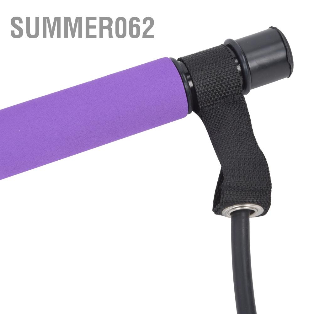 Summer062 Thanh Pilates di động Thanh chống dính Yoga Dây đeo đa chức năng Tại nhà Thể dục thể thao Đào tạo Dây đàn hồi Thiết bị tập thể dục Màu tím