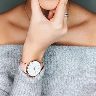Đồng Hồ Nữ Mặt Tròn Dây Da Thời Trang