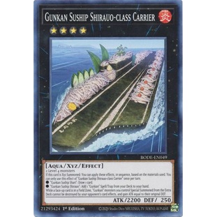 Thẻ bài Yugioh - TCG - Gunkan Suship Shirauo-class Carrier / BODE-EN049'