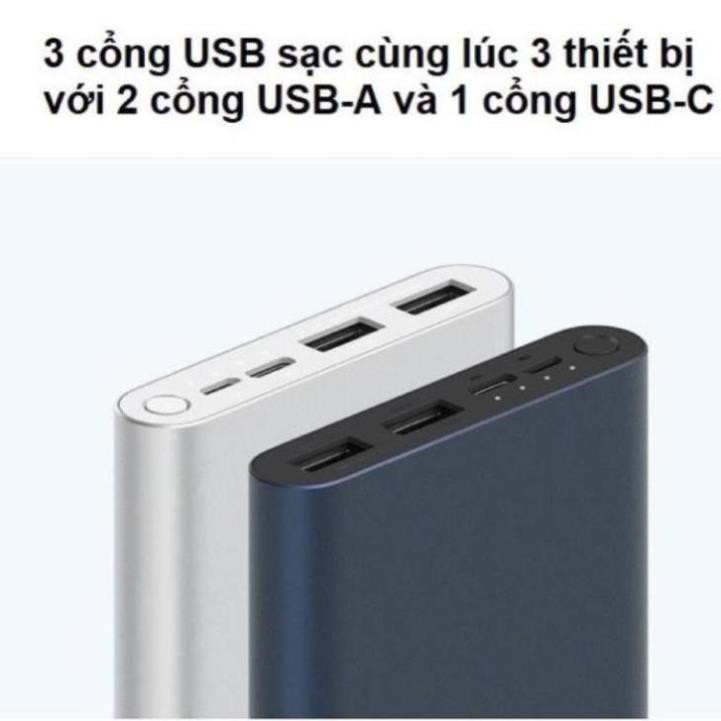 HỘP ĐỰNG Pin Sạc Dự Phòng Xiaomi Gen 3 10.000 mAh Phiên Bản Nâng Cấp Xiaomi Gen 2S - 2 Cổng USB và 1 Type C