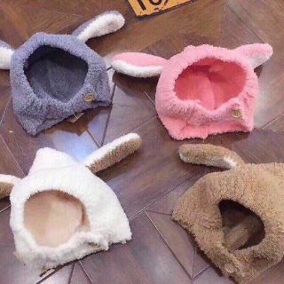 Mũ lông cừu tai thỏ cho bé