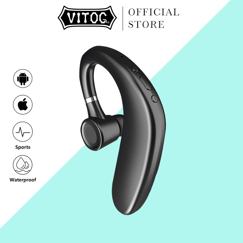 Tai Nghe Vitog Bluetooth ko dây Hỗ Trợ Gọi Thoại Rảnh Tay Tích Hợp Micrô Dành Cho ĐT táo