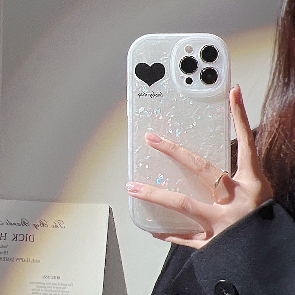 Ốp Điện Thoại TPU Mềm Chống Sốc Hình Trái Tim Dễ Thương Cho iPhone 11 12 13 Pro max mini XS max xr 7 8 se2020 plus