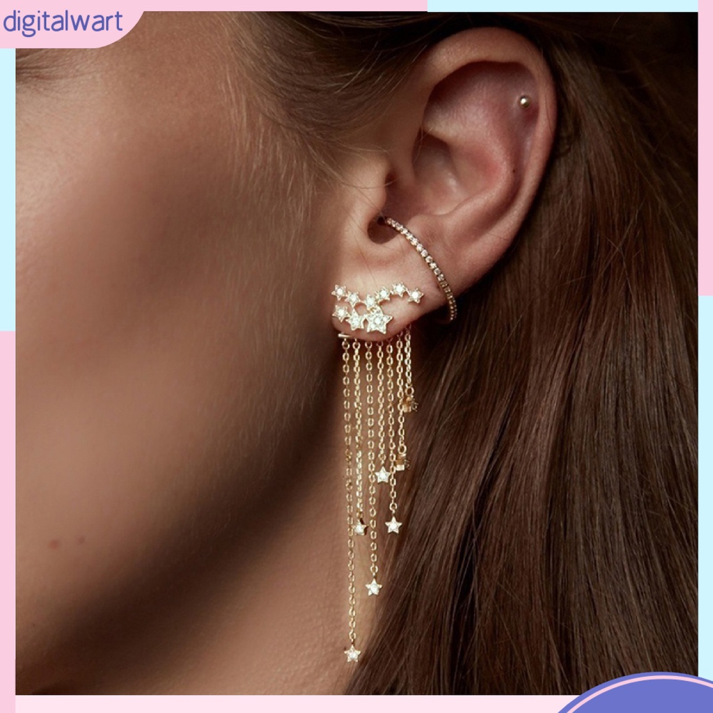 Bông tai dáng dài tua rua độc đáo thời trang dành cho nữ