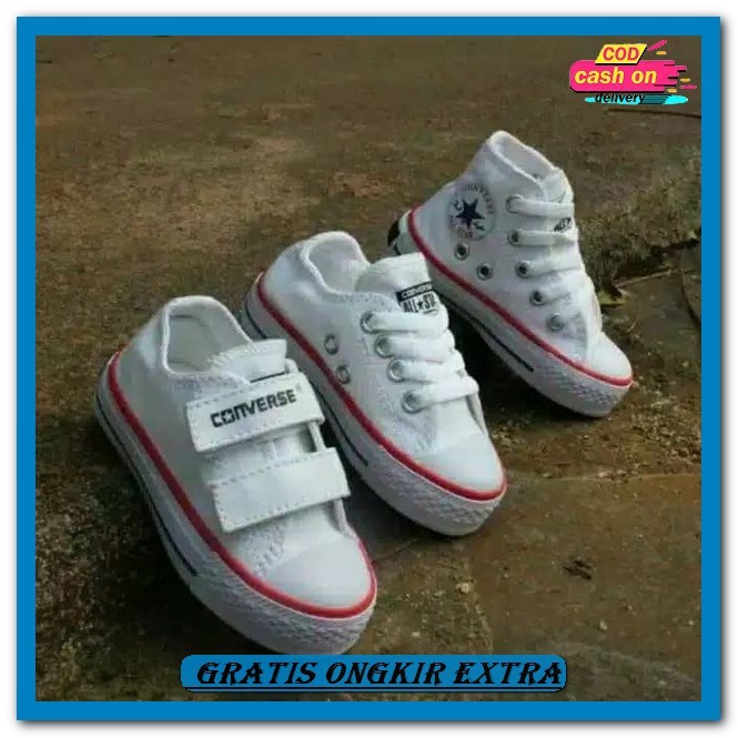 Giày Thể Thao Converse 1 2 3 4 5 6 Tuổi Màu Đỏ Co Giãn Dành Cho Bé Size 21-32 R4L4