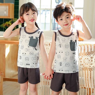 Áo thun ba lỗ cho bé, quần cotton trẻ em MYKIDS, Cho bé trai bé gái từ 1 tuổi đến 5 tuổi (Size từ 11kg - 22kg) [B1]