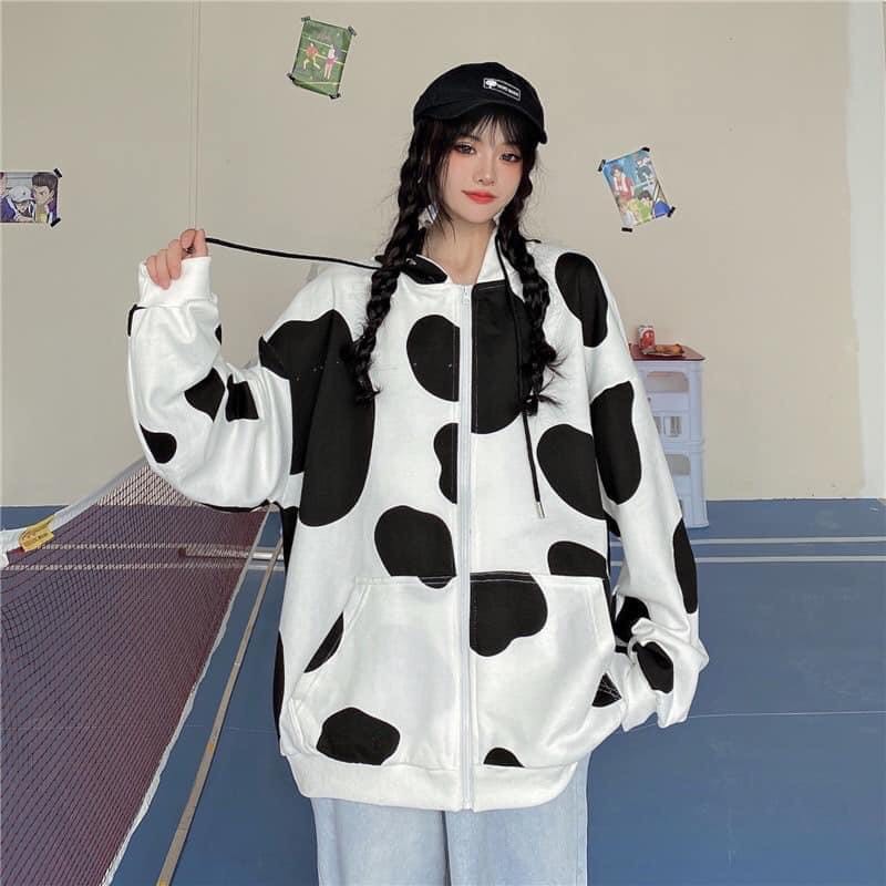 Áo Khoác Bò Sữa  [VIDEO + ẢNH THẬT]. Chất nỉ ngoại dày đẹp mịn ko xù,. Form Unisex Nam Nữ mang ok