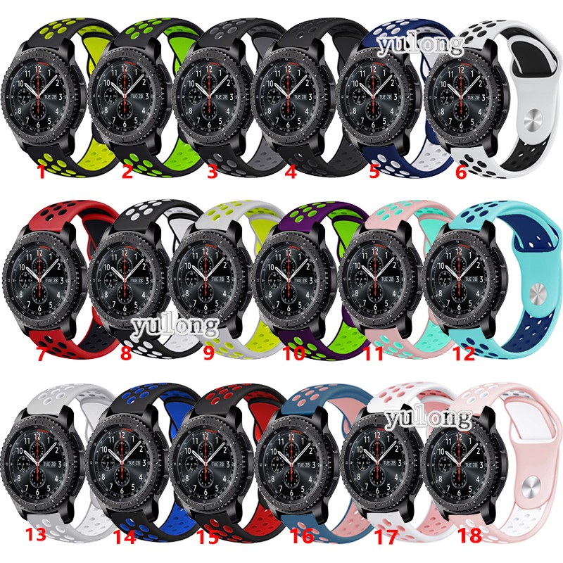 Dây đeo silicon cho đồng hồ thông minh Samsung Gear S3 Frontier S3 Classic