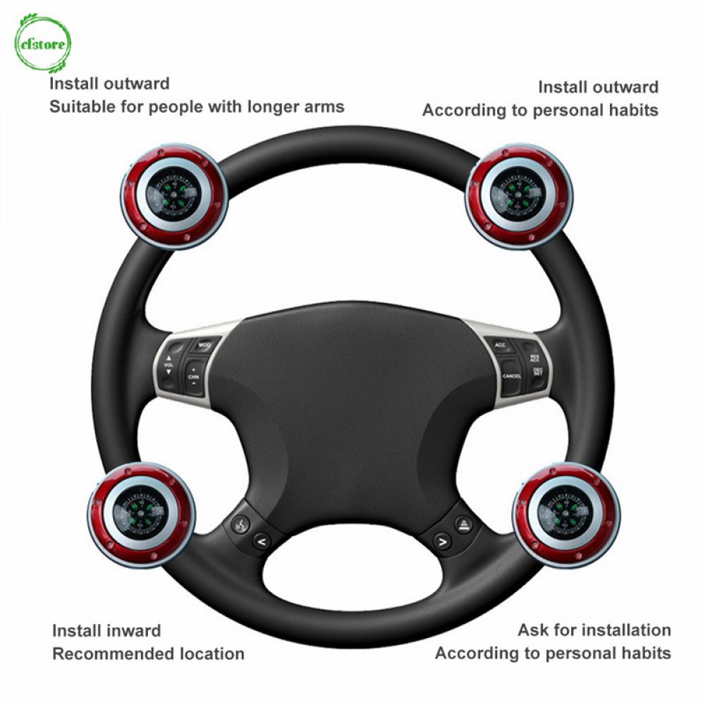 Núm Xoay Gắn Vô Lăng Xe Hơi Với La Bàn 360° Tay Cầm Điện Tăng Cường Bóng