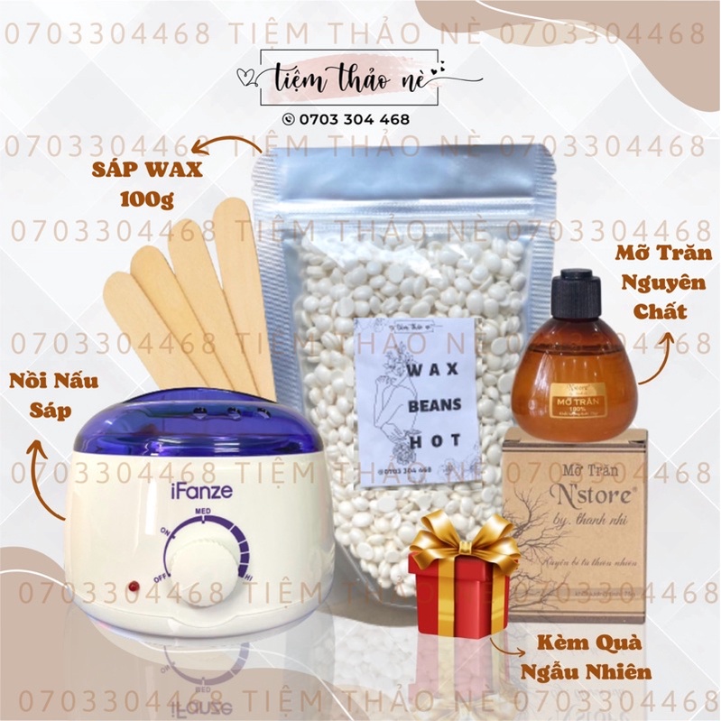 Compo Triệt Lông Mỡ Trăn, Sáp Wax Lông Nhập Khẩu, Nồi Nấu Sáp Nóng Cao Cấp ProWax100