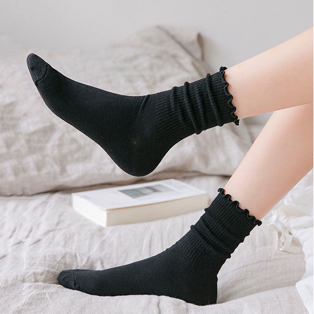 Vớ Cotton Cổ Cao Màu Sắc Ngọt Ngào Thời Trang Harajuku Cho Nữ