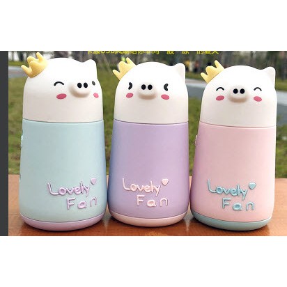 quạt sạc heo hồng tròn QS10 lovely fan USB cute dễ thương