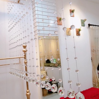 Rèm pha lê hạt trơn các màu