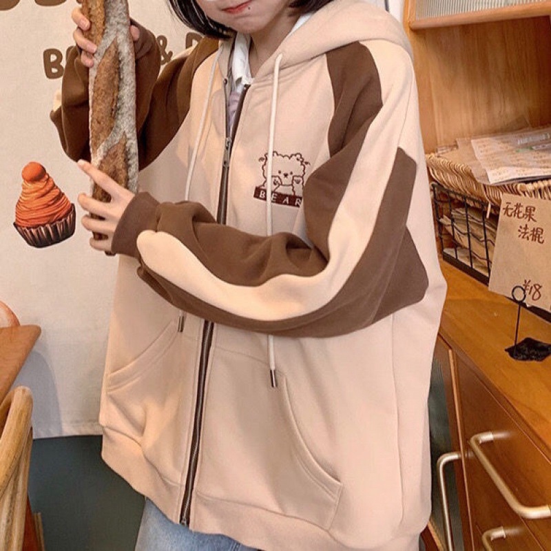 Tay Áo Ghép Dễ Thương Học Sinh Sinh Viên Hàn Quốc Hoang Dã Lỏng Lẻo Áo Len Áo Khoác | BigBuy360 - bigbuy360.vn