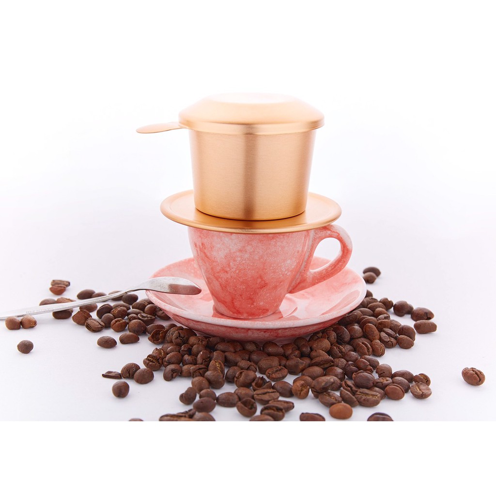 Phin pha cà phê nhôm cao cấp Hemera (màu Đồng)