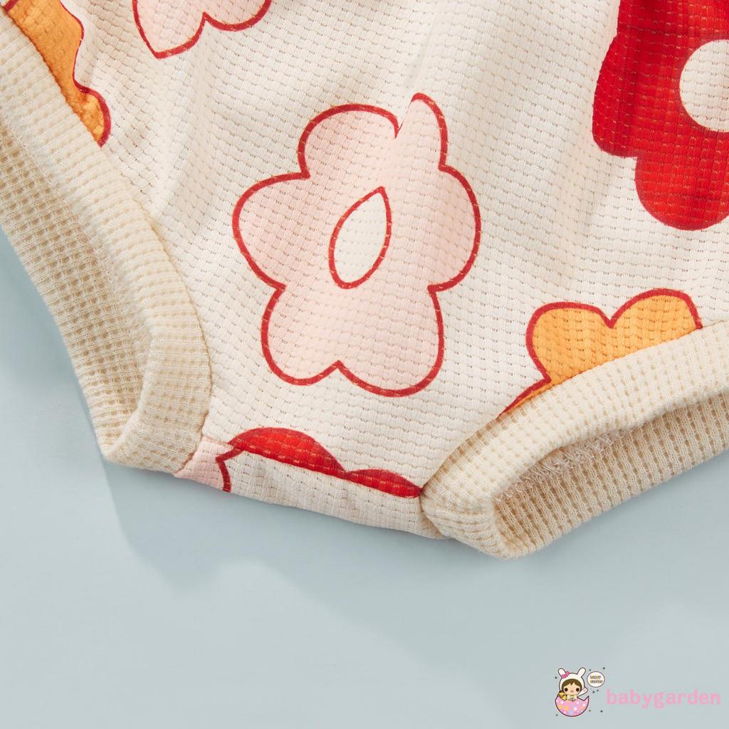 Set Áo Thun Ngắn Tay Cổ Tròn In Hoa + Quần Short Lưng Thun Thời Trang Mùa Hè Cho Bé Gái 0-24 Tháng Tuổi