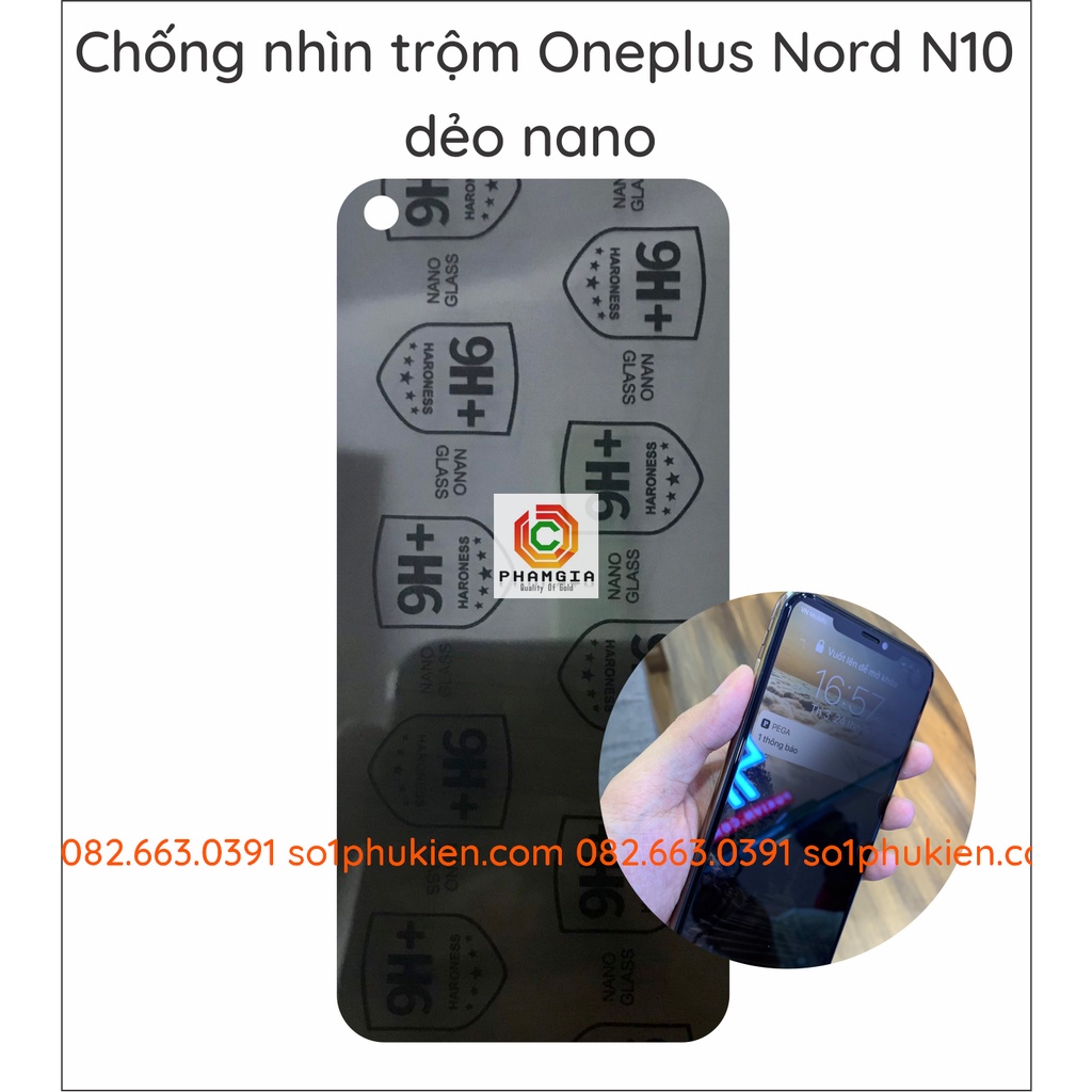 Dán cường lực chống nhìn trộm Oneplus Nord N10 5G dẻo siêu bền chống vỡ
