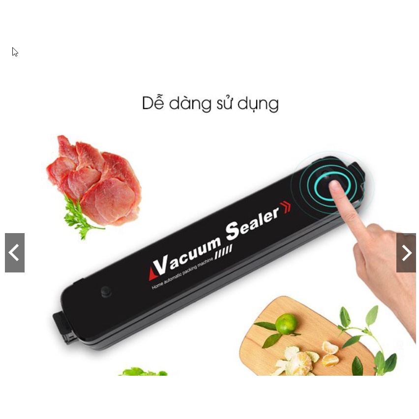 Máy hút chân không thực phẩm Vacuum Sealer Tặng 10 túi hút dùng cho gia đình hút siêu khỏe hết khí