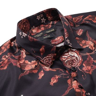 Áo sơ mi tay lỡ Galvin form rộng chất mát cộc tay đứng dáng unisex SMGV149-M1 - Leo Vatino