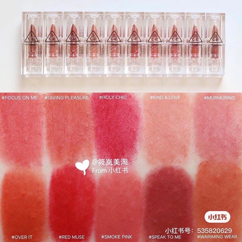 Son thỏi 3CE Soft Matte Lip Stick TRẢ ORDER