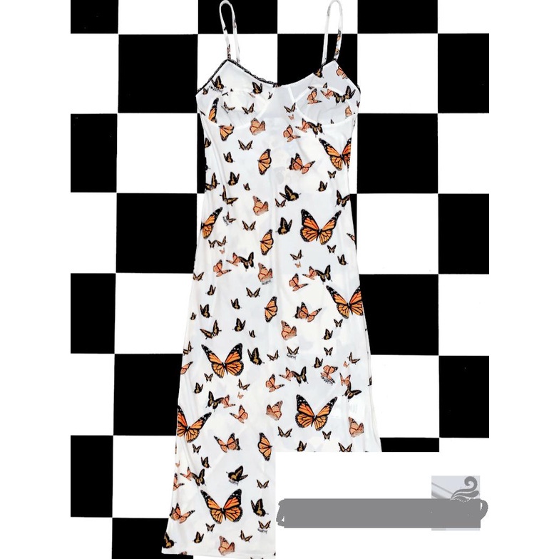 Đầm Dây Nữ Cộc Tay Cổ Chữ V Quyến Rũ