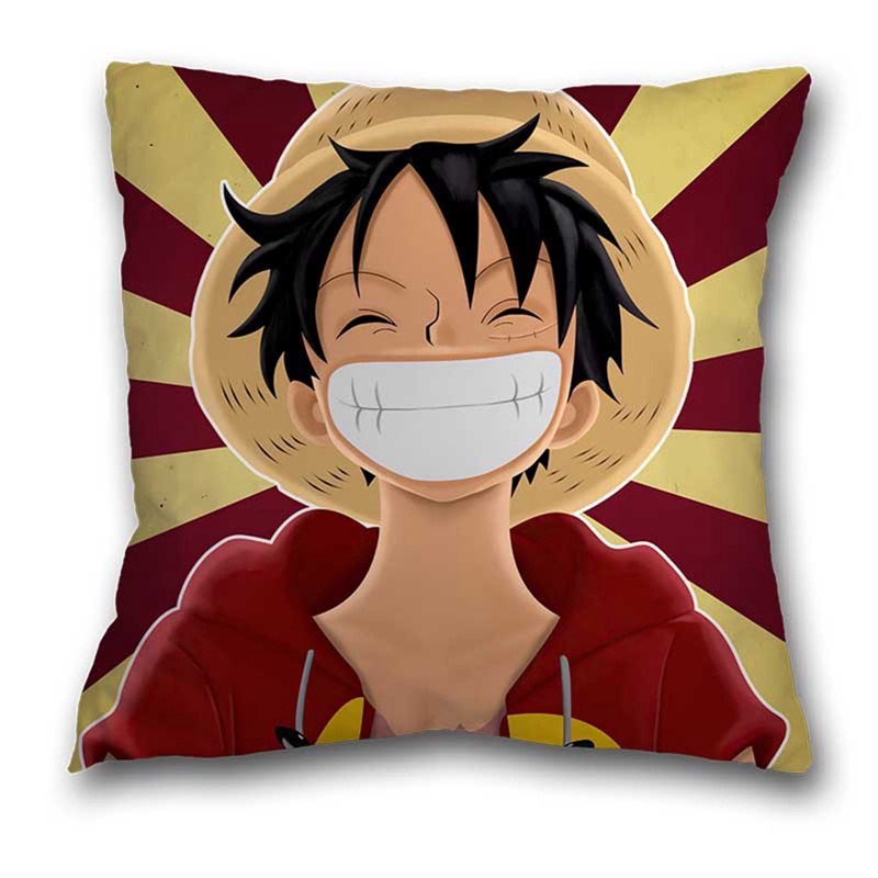 Gối Tựa Lưng In Hoạt Hình One Piece Dễ Thương Chuyên Dùng Cho Ghế Sofa / Xe Hơi