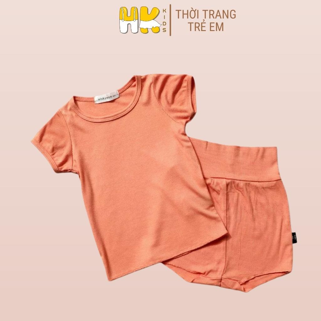 Bộ quần áo thun HK KIDS cộc tay cạp cao cho bé trai và gái size từ 3 đến 5 tuổi