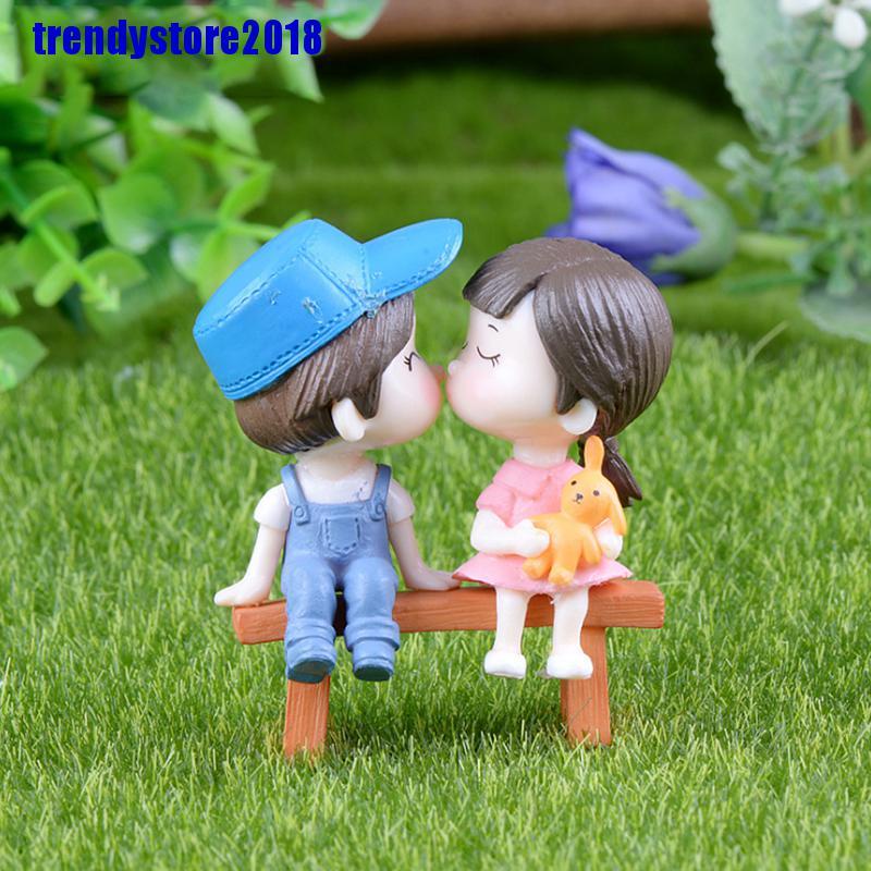 Set 2 tượng cặp đôi ngọt ngào trang trí sân vườn