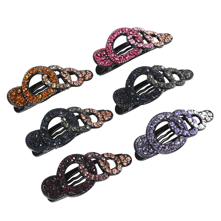 Kẹp tóc đính đá pha lê nhiều màu sắc phong cách retro cho nữ