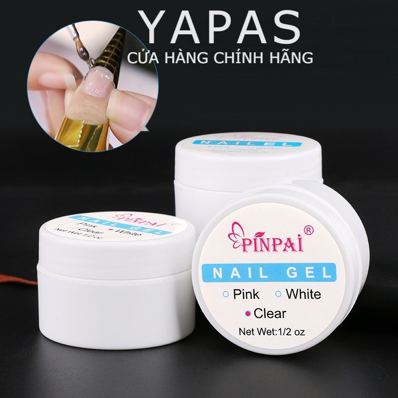 Gel ẩn xà cừ nail Pinpai , Gel clear phụ kiện móng màu trong suốt chuyên dụng