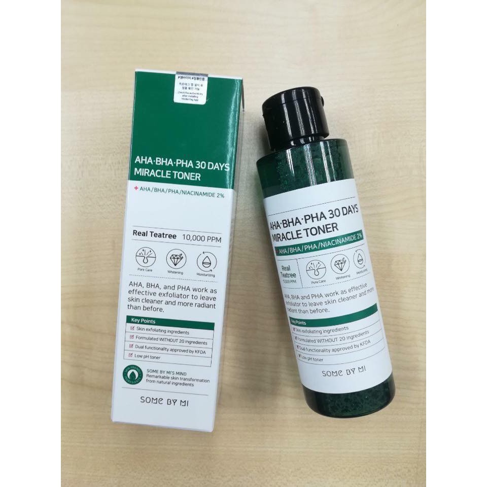 Nước hoa hồng Some By Mi AHA-BHA-PHA 30 Days Miracle Toner cho da mụn