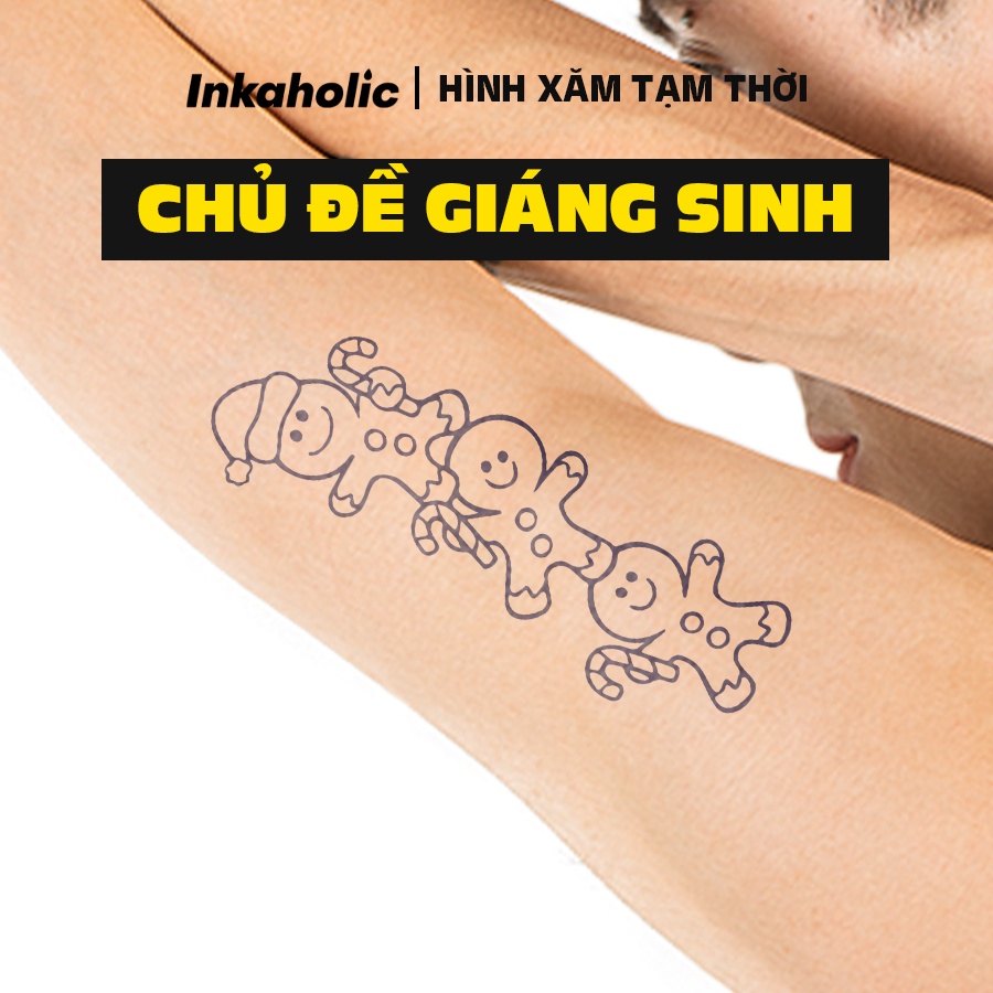 [&quot;HOLIDAY&quot; Collection] Hình xăm tạm thời Inkaholic Y HỆT xăm thật 15 ngày, xăm giả đẹp &amp; ngầu y xăm thật, chống nước