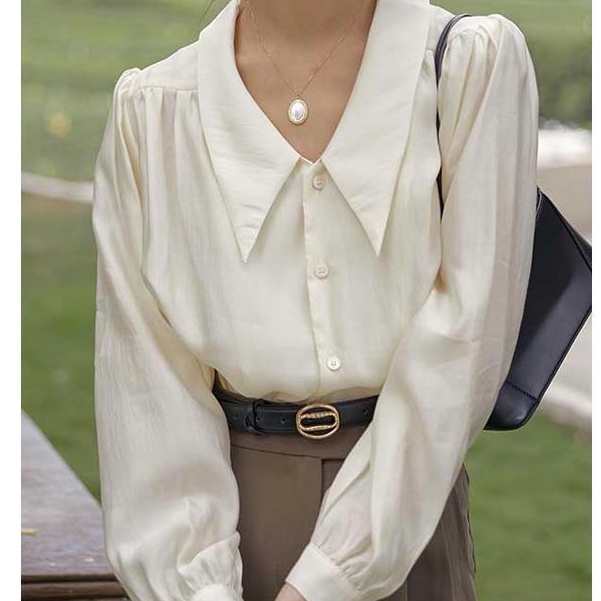 [MURIOKI] Áo Sơ Mi Tay Phồng Dài Phong Cách Pháp Thời Trang Mùa Thu 2022 Mới Cho Nữ