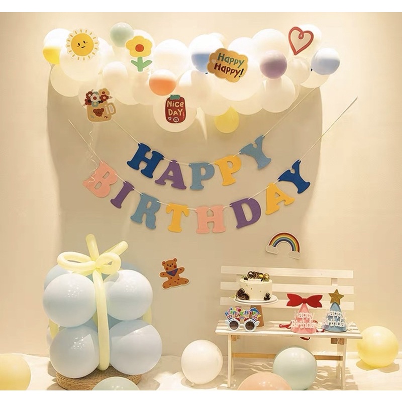 Hình Dán Trang Trí Set Bong Bóng, Sticker Dán Bóng (9 hình/set)