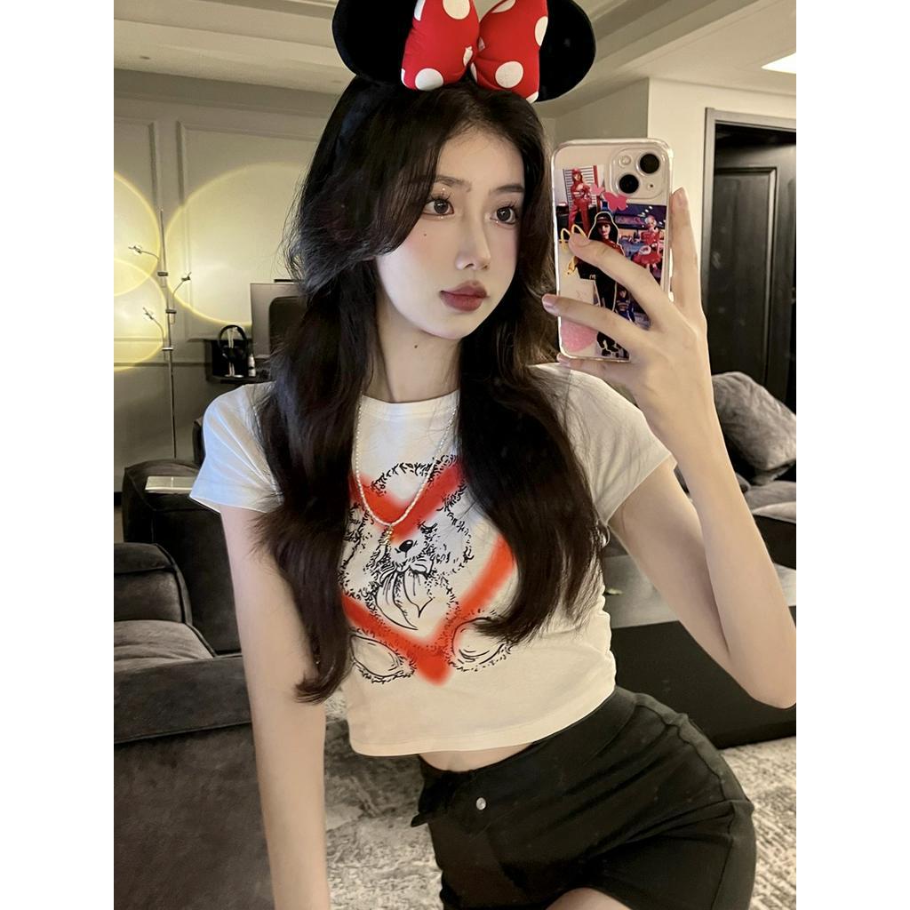 Áo Thun In Hình Trái Tim Ngắn Tay Thời Trang Dành Cho Couple 62809