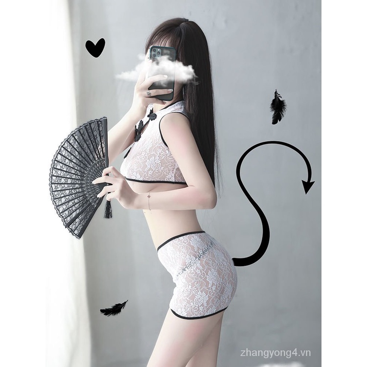 Bộ Đồ Lót Kiểu Sườn Xám Trong Suốt Gợi Cảm Cho Nữ | BigBuy360 - bigbuy360.vn