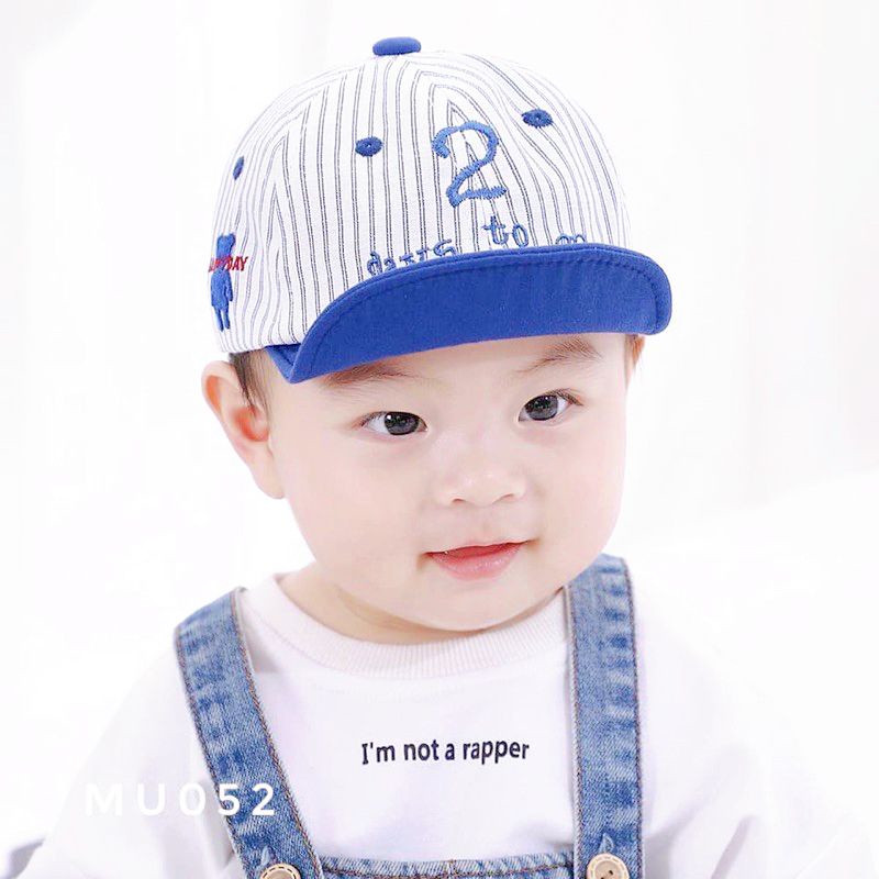 Nón cho bé trai kiểu Hàn Quốc 48cm cho bé từ 6 tháng đến 2 tuổi