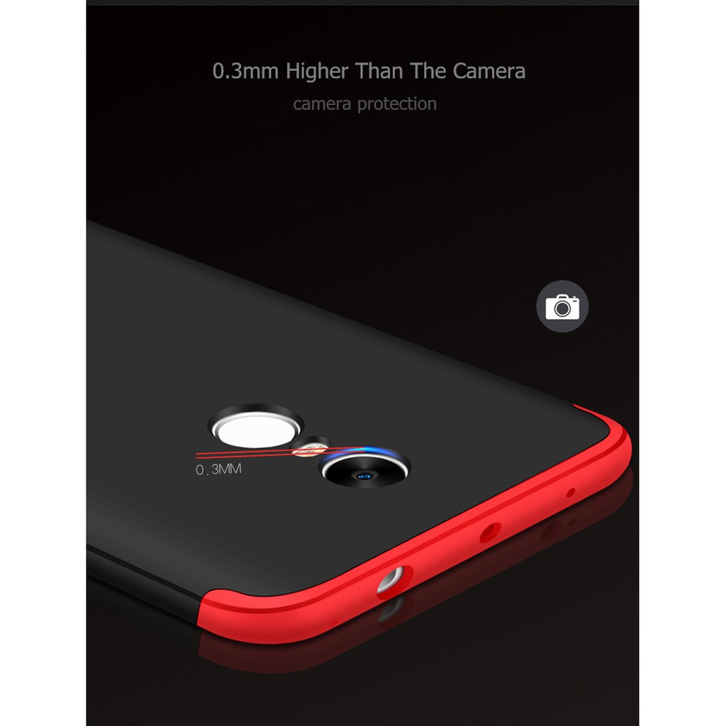 [Xiaomi Redmi Note 4X] Ốp lưng nhựa cứng 360 bảo vệ toàn máy