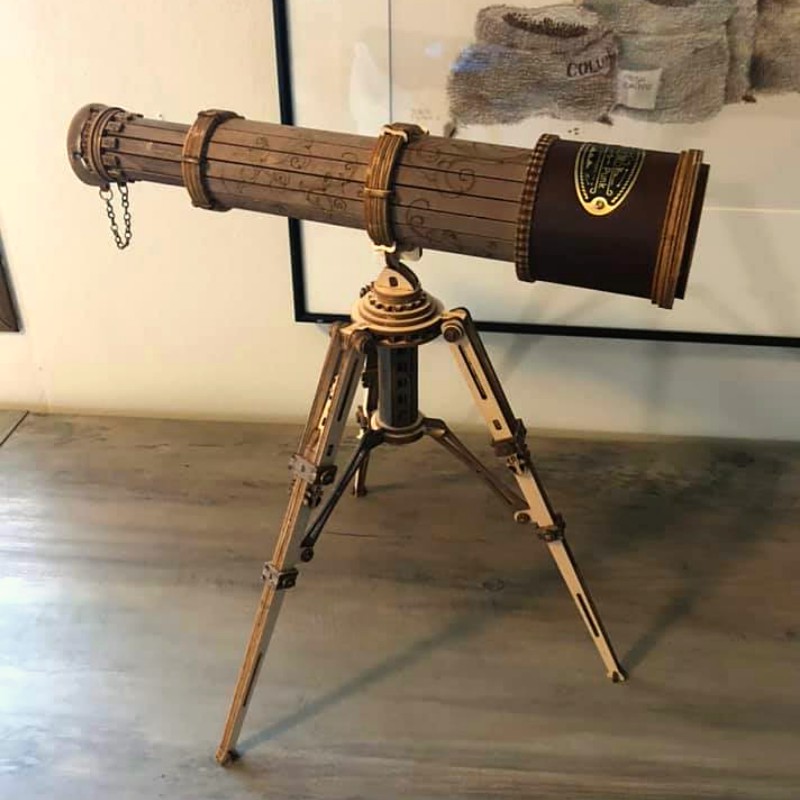 Mô hình gỗ 3D Lắp ráp Kính thiên Văn Robotime Monocular Telescope ST004