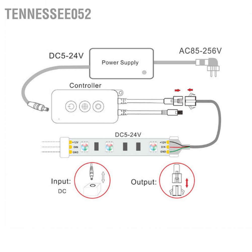 Hàng HOT Bộ điều khiển LED với 44 phím Điều khiển từ xa Đèn dải âm nhạc không dây Bluetooth【Tennessee052】